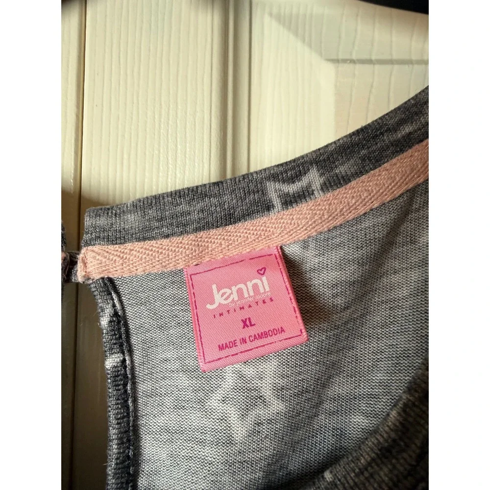Jenni Intimates‎ long-sleeve knit pajama romper star pattern